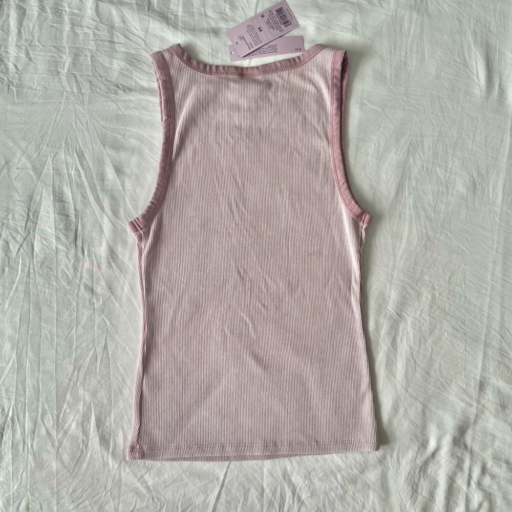 Wild Fable Pink Ribbed Sleeveless Tank Top - Picture 2 of 8